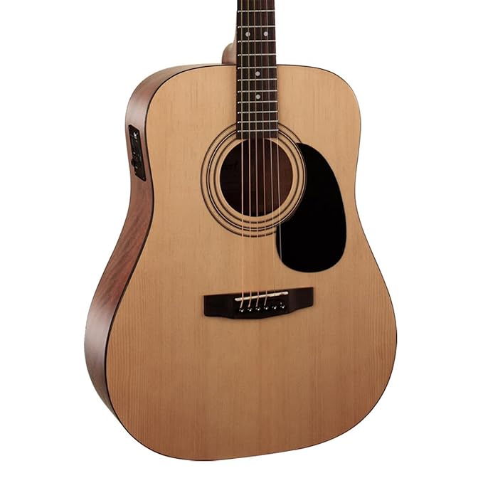 Cort AD810E Dreadnought Electro-Acoustic Guitar - Natural Open Pore - Image 3