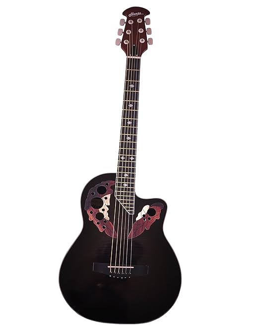Hertz HZR 3801E Electro-Acoustic Guitar - Black - Image 2