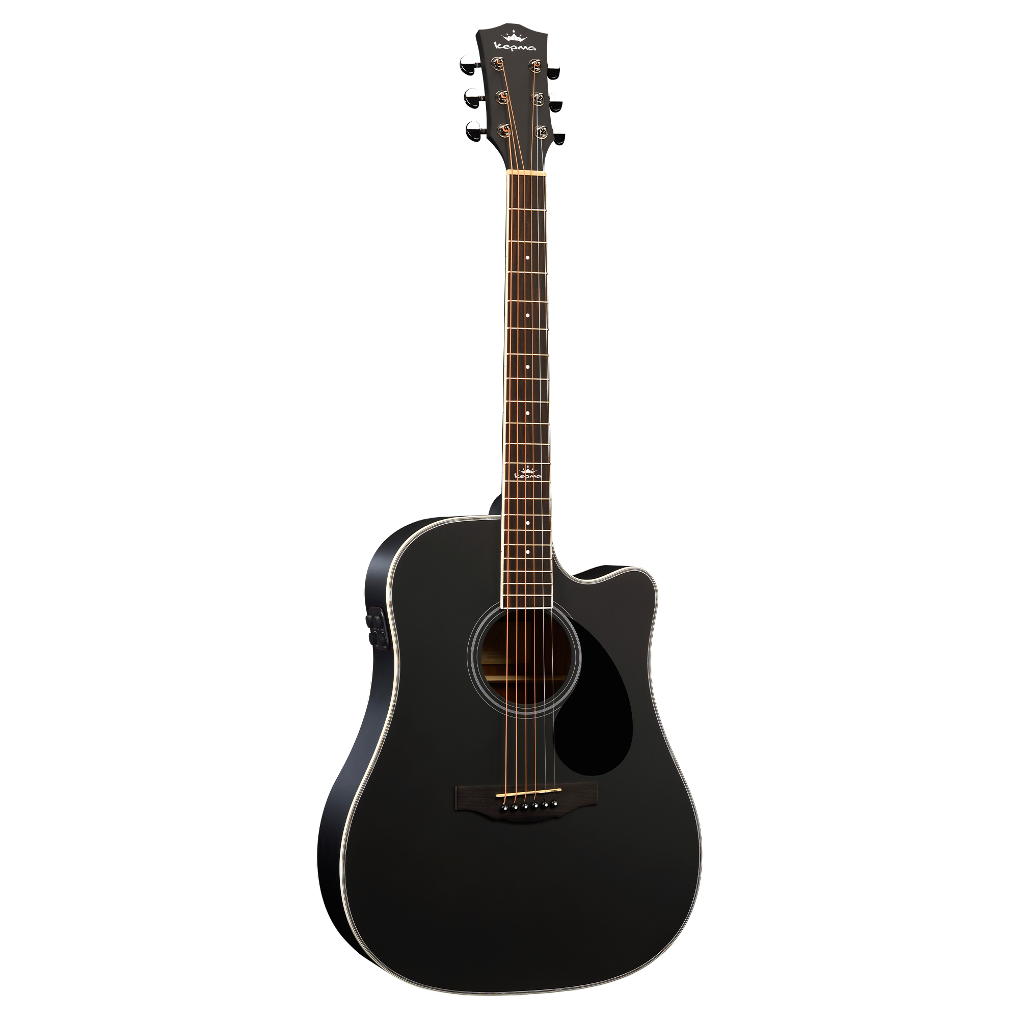Kepma D1CE TRANS K10- Semi-Acoustic Guitar- Black Matt