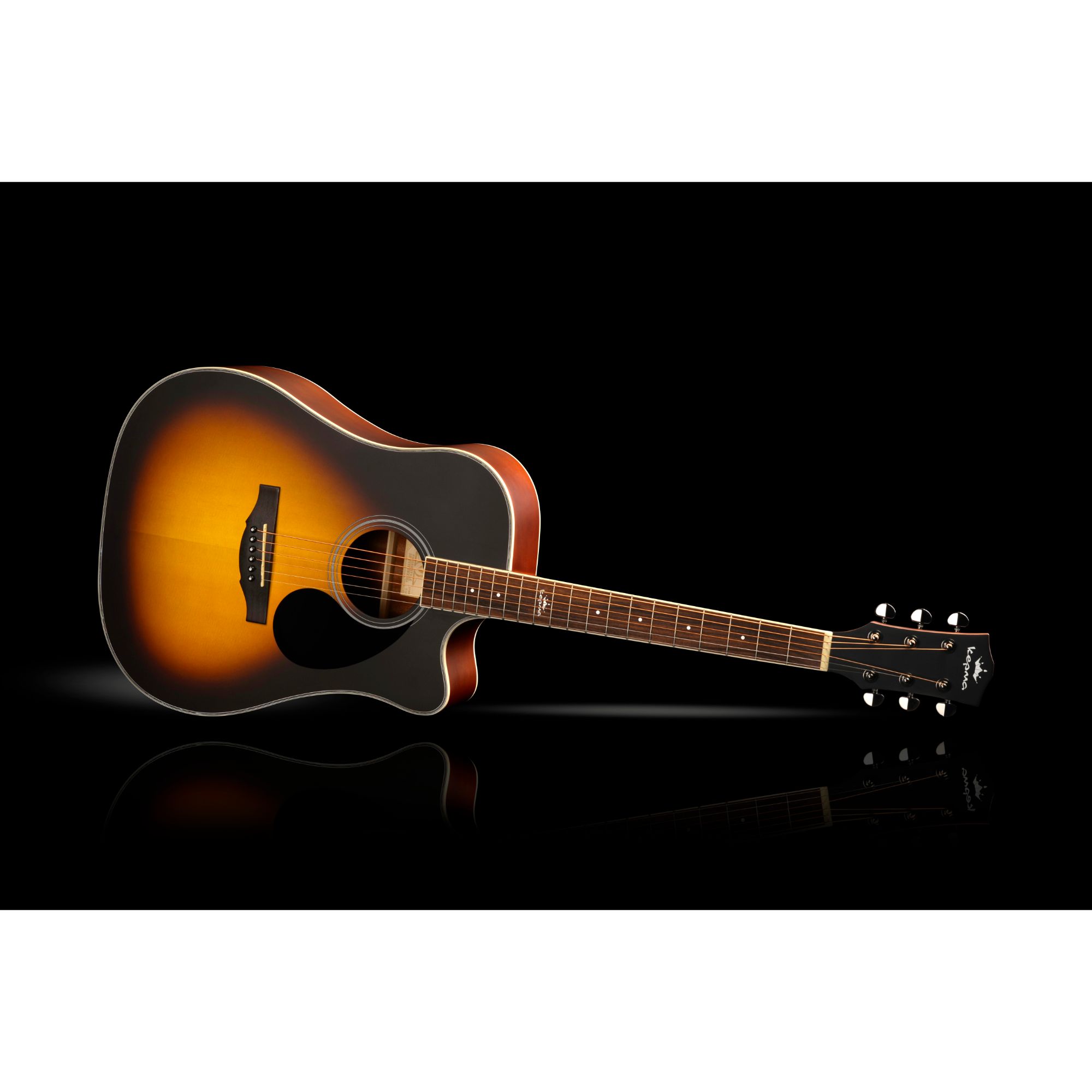 KEPMA D1C Acoustic Guitar-- Sunburst Matt - Image 3