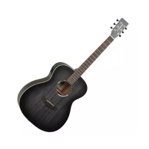 Tanglewood Blackbird Series Acoustic Guitar, 6 Strings, Orchestra Shape, Smokestack Black Satin Finish