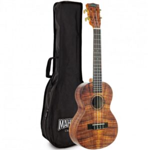 Mahalo MA3KA Artist Elite Series Tenor Ukulele With Gig Bag - Photo Flame Koa