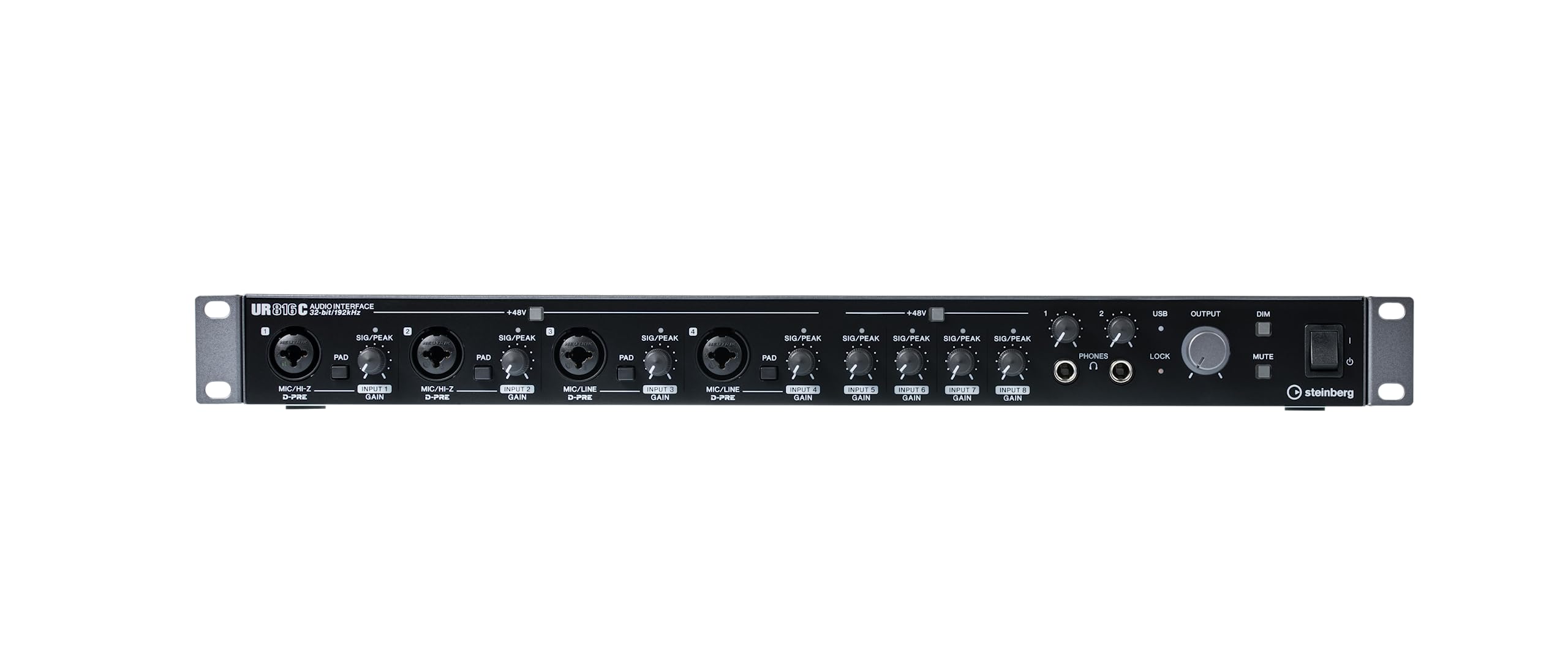 Steinberg UR816C Rackmountable USB 3.0 Audio Interface, 8-in/8-out