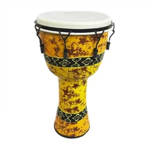 Kaps KTD14BYF 14" Plastic PVC Tunable Djembe - Sarong Baliku Yellow