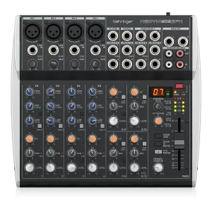 Behringer XENYX 1202SFX Premium Analog 12-Input Mixer with USB Streaming Interface and Klark Teknik Effects