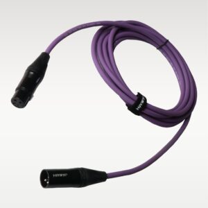 SXFG-010PRP Gold Series XLR Male to XLR Female With Cable Tie, 3 Meters Purple, Balanced Cable