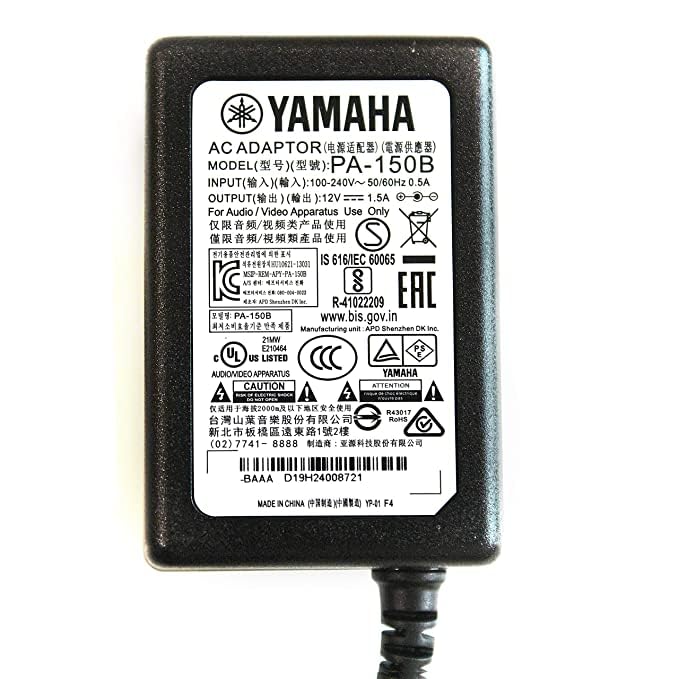 Yamaha PA-150B Power Adaptor For Portable Keyboards