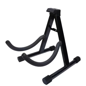 Guitar Floor Stand Foldable Universal A-Frame Style Guitar Stand Black