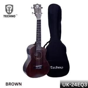 Techno Ukulele UK-24EQ3 | Brown with equalizer