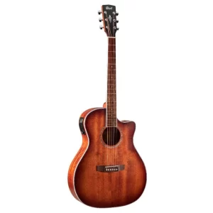 Cort GA-MEDX M-OP 6-Strings Electro Acoustic Guitar with Bag - Open Pore