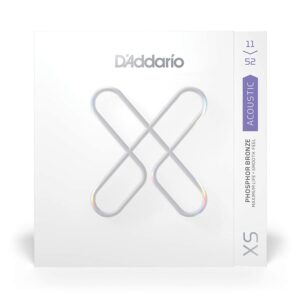 D'Addario XS Acoustic Guitar coated Strings Phosphor Bronze, Custom Light, 11-52 (XSAPB1152)