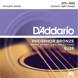 D'Addario Acoustic Guitar String Phosphor Bronze .011-.052 Set EJ26