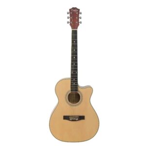 Cadenza QAG-40C NTM 40-Inch Cutaway Acoustic Guitar with Matt Finish, Natural