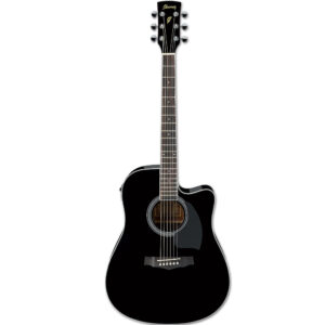Ibanez Mahogany Acoustic Guitar PF Series With Cutaway Electronics PF15ECE-BK