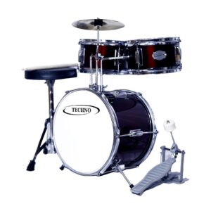 Techno Baby Acoustic Drum TAD-002, 3 Drum, 1 Cymbal, 1 Stool