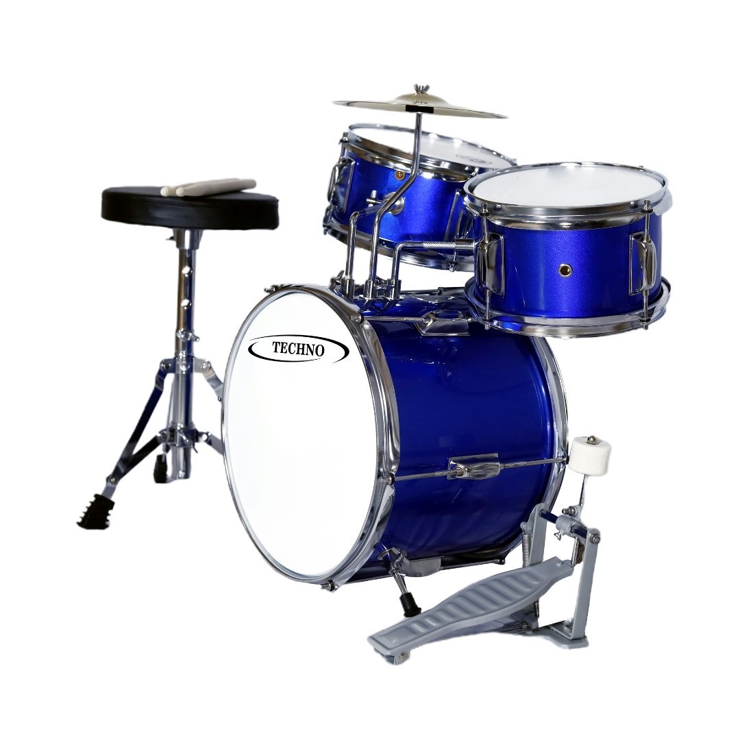 Techno Baby Acoustic Drum TAD-002, 3 Drum, 1 Cymbal, 1 Stool - Image 2