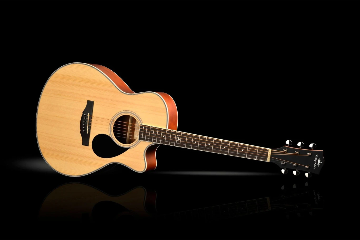 KEPMA NATURAL MATT A1C Acoustic Guitar - Image 3